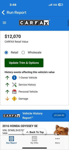 2016 Honda Odyssey SE