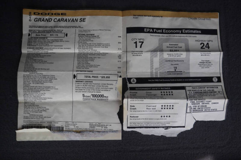 2010 Dodge Grand Caravan SE