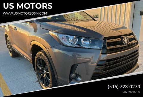 2019 Toyota Highlander for sale at US MOTORS in Des Moines IA