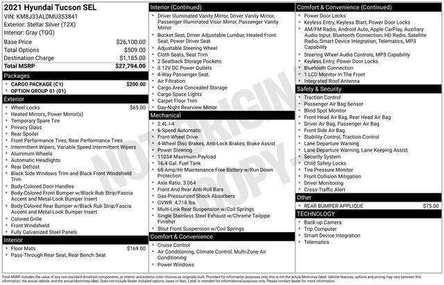 2021 Hyundai Tucson SEL