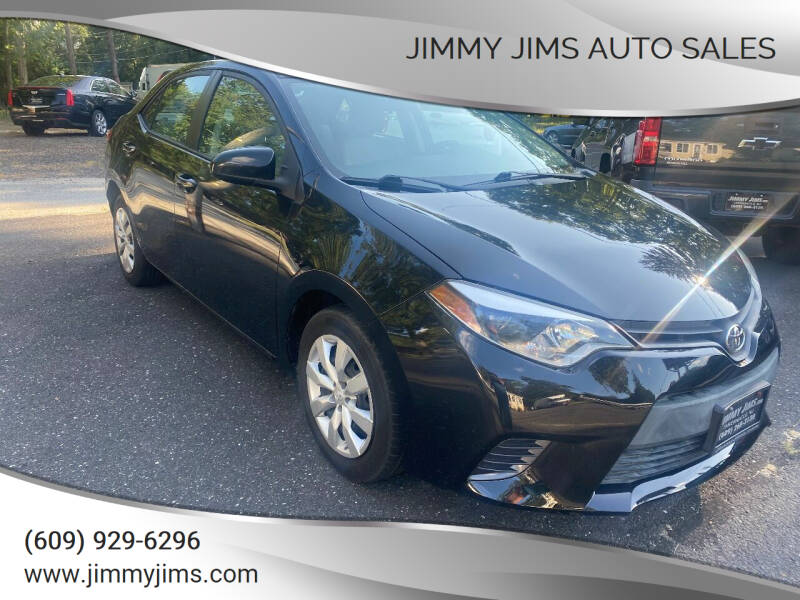 2015 Toyota Corolla for sale at Jimmy Jims Auto Sales in Tabernacle NJ