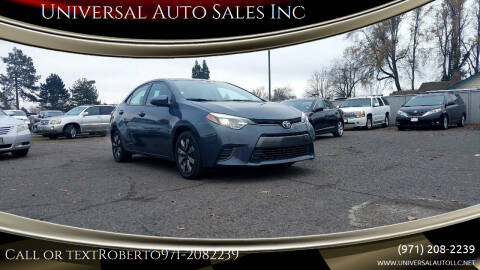 2015 Toyota Corolla for sale at Universal Auto Sales Inc in Salem OR