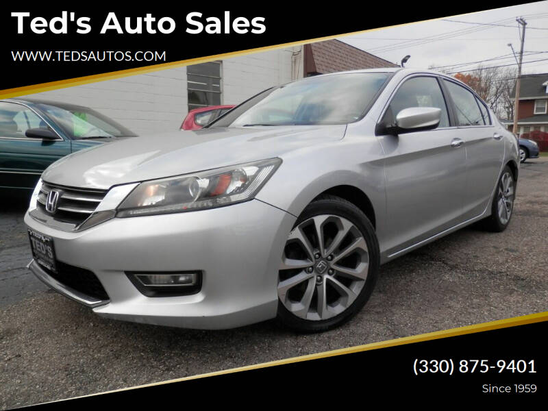 2013 Honda Accord for sale at Ted's Auto Sales in Louisville OH