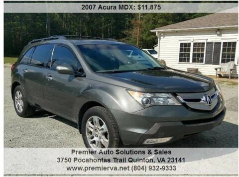 2007 Acura MDX for sale at Premier Auto Solutions & Sales in Quinton VA