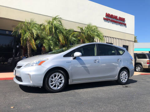 2014 Toyota Prius v for sale at HIGH-LINE MOTOR SPORTS in Brea CA