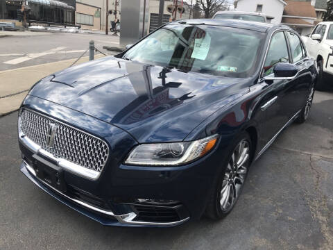 2017 Lincoln Continental for sale at Red Top Auto Sales in Scranton PA