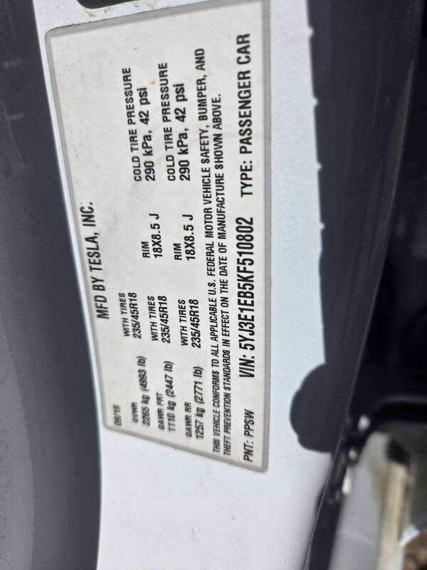 2019 Tesla Model 3 Long Range