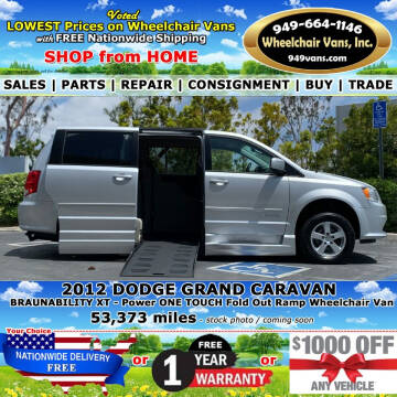 2012 Dodge Grand Caravan for sale at Wheelchair Vans Inc in Laguna Hills CA