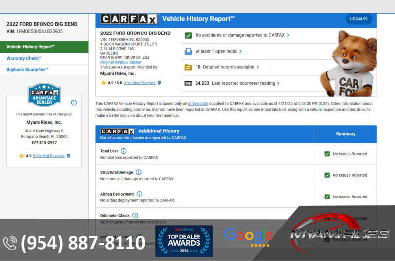 2022 Ford Bronco Black Diamond