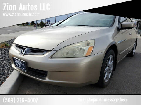 2003 Honda Accord for sale at Zion Autos LLC in Pasco WA