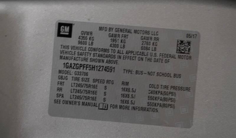 2017 Chevrolet Express LT 3500