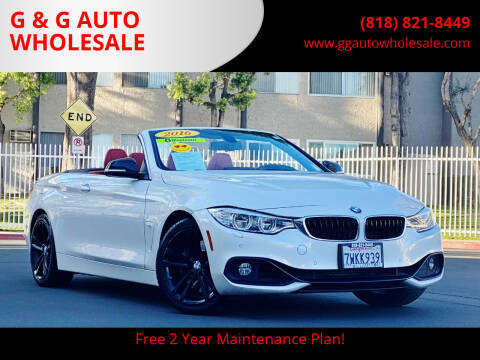 2016 BMW 4 Series for sale at G & G AUTO WHOLESALE in North Hollywood CA