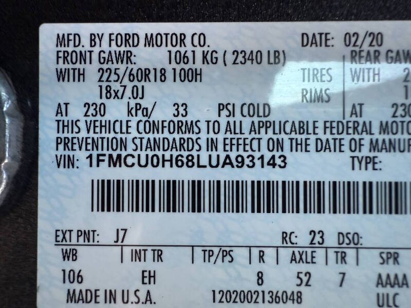 2020 Ford Escape SEL