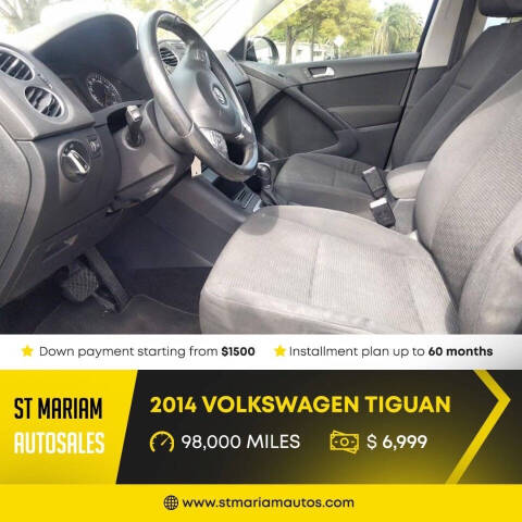 2014 Volkswagen Tiguan for sale at st mariam auto sales . inc in Saint Petersburg, FL