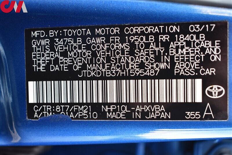 2017 Toyota Prius c One