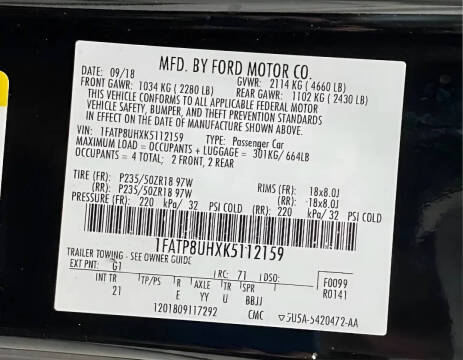 2019 Ford Mustang EcoBoost