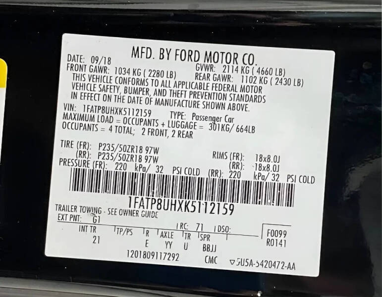 2019 Ford Mustang EcoBoost