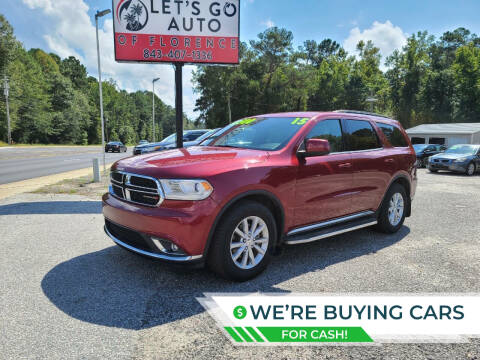 2015 Dodge Durango for sale at Let's Go Auto in Florence SC