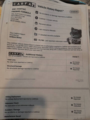 2001 Pontiac Firebird Trans Am