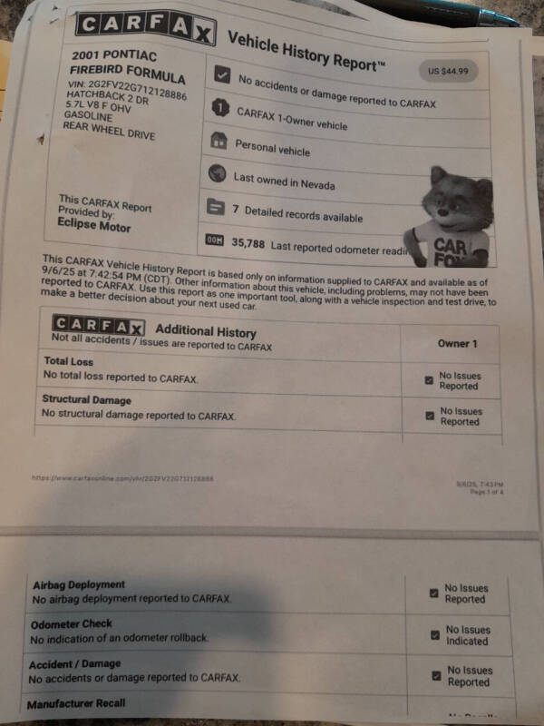 2001 Pontiac Firebird Trans Am