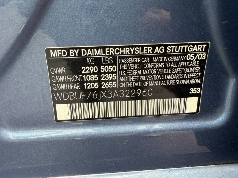 2003 Mercedes-Benz E-Class E 55 AMG