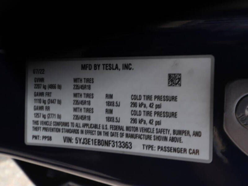 2022 Tesla Model 3 Long Range