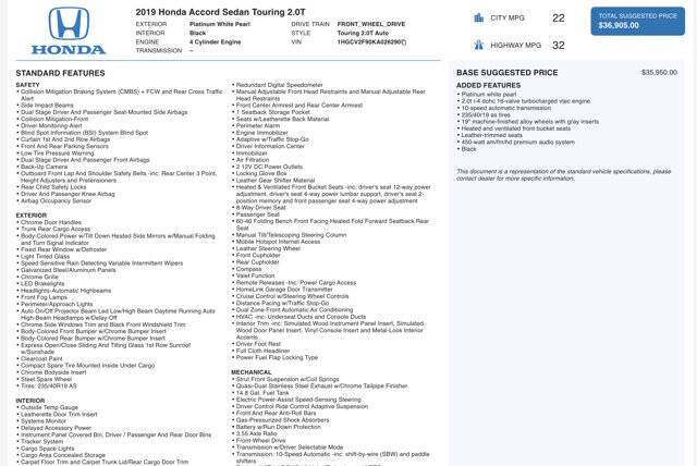 2019 Honda Accord Touring