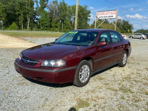2002 Chevrolet Impala for sale at Sessoms Auto Sales in Roseboro NC