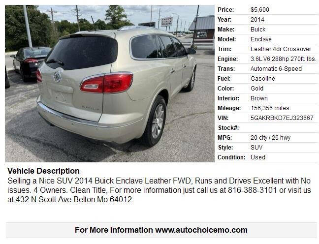 2014 Buick Enclave Leather