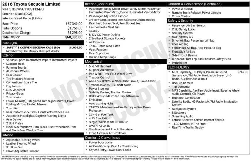 2016 Toyota Sequoia Limited