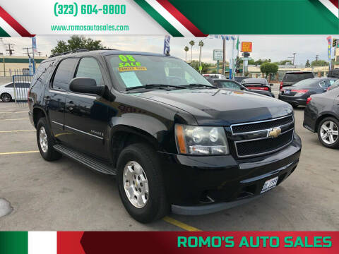 2008 Chevrolet Tahoe for sale at ROMO'S AUTO SALES in Los Angeles CA