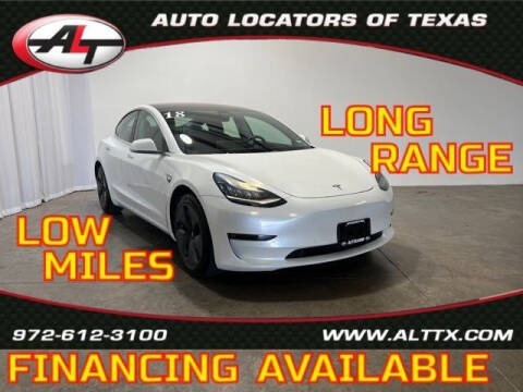 2018 Tesla Model 3 for sale at AUTO LOCATORS OF TEXAS in Plano TX
