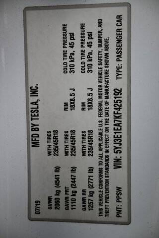 2019 Tesla Model 3 Standard Range Plus