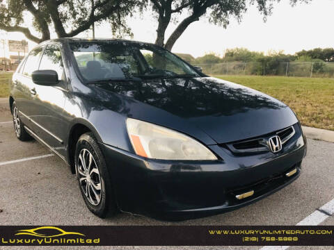 2004 Honda Accord for sale at LUXURY UNLIMITED AUTO SALES in San Antonio TX