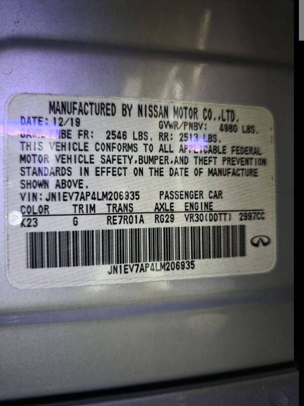 2020 Infiniti Q50 3.0T Luxe