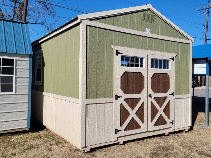 2023 Burnett Affordable Buildings 12x20 Utility Wood Shed for sale at Lakeside Auto RV & Outdoors in Cleveland OK