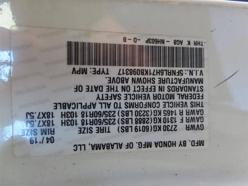 2019 Honda Odyssey EX-L