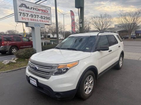 2012 Ford Explorer for sale at AutoPro Virginia LLC in Virginia Beach VA