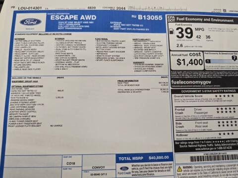 2024 Ford Escape Hybrid ST-Line Select