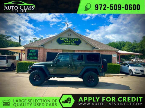 2015 Jeep Wrangler Unlimited for sale at Auto Class Direct in Plano TX