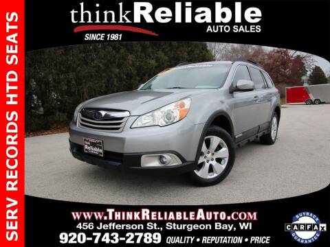 2011 Subaru Outback for sale at RELIABLE AUTOMOBILE SALES, INC in Sturgeon Bay WI