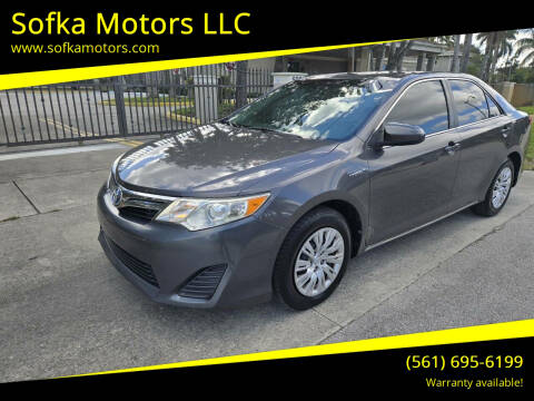 2013 Toyota Camry Hybrid for sale at Sofka Motors LLC in Pompano Beach FL