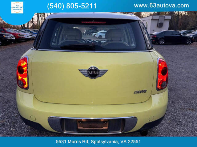 2011 MINI Cooper Countryman for sale at 63 Auto Inc in Spotsylvania, VA