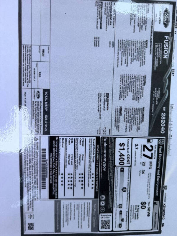 2019 Ford Fusion SE