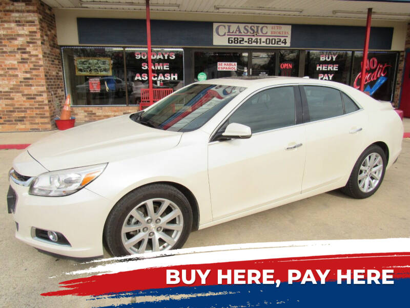 2014 Chevrolet Malibu for sale at Classic Auto Brokers in Haltom City TX