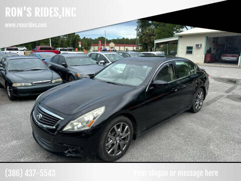 2013 Infiniti G37 Sedan for sale at RON'S RIDES,INC in Bunnell FL