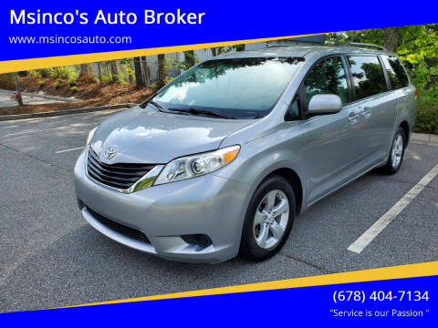 2011 Toyota Sienna for sale at Msinco's Auto Broker in Snellville GA