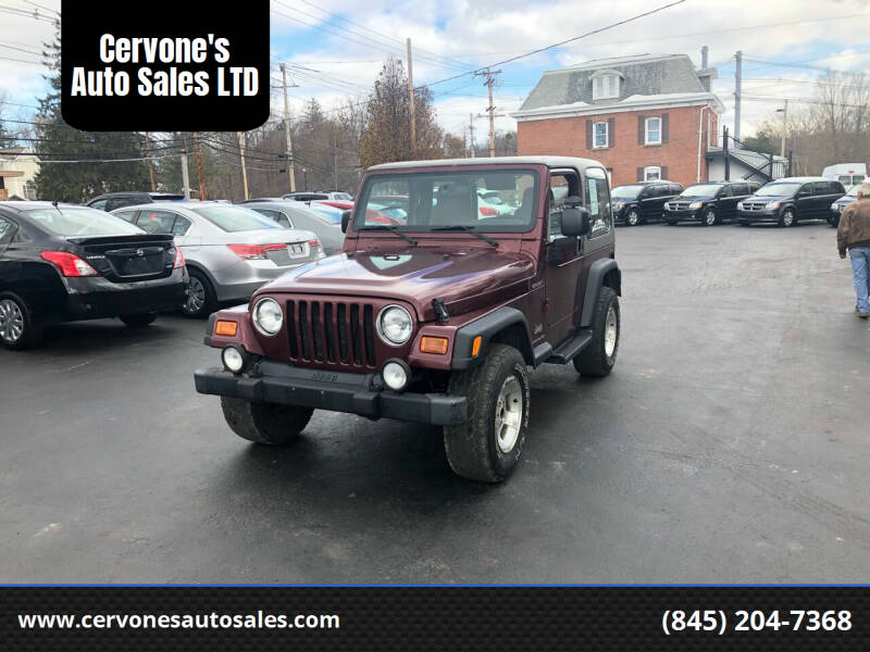 2003 Jeep Wrangler for sale at Cervone's Auto Sales LTD in Beacon NY