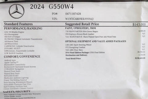 2024 Mercedes-Benz G-Class G 550