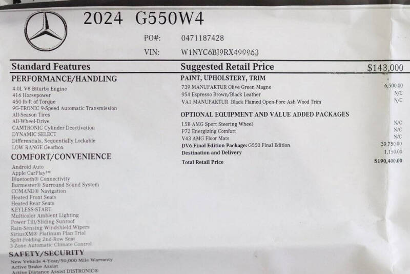 2024 Mercedes-Benz G-Class G 550